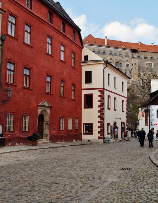 street of the old town in the Czech Republic