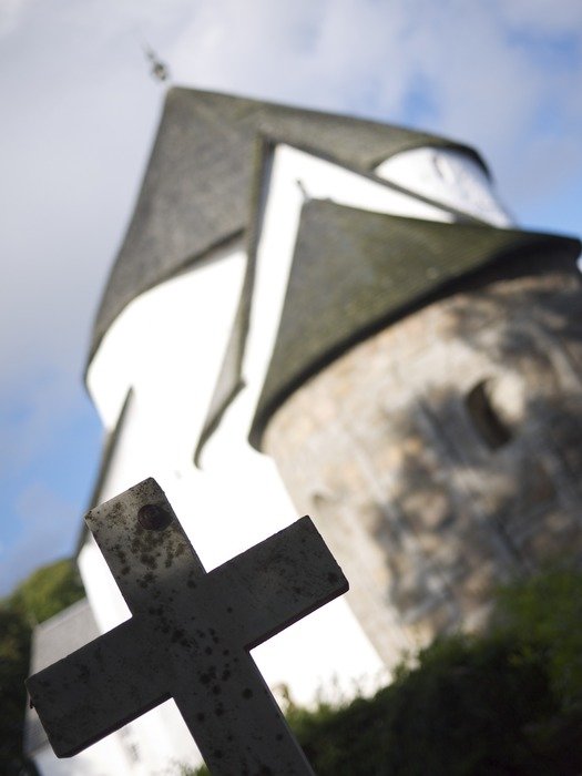 cross near the round church