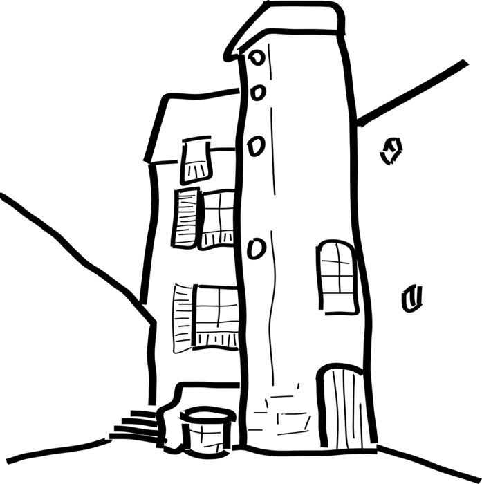walls of a castle as a graphic illustration