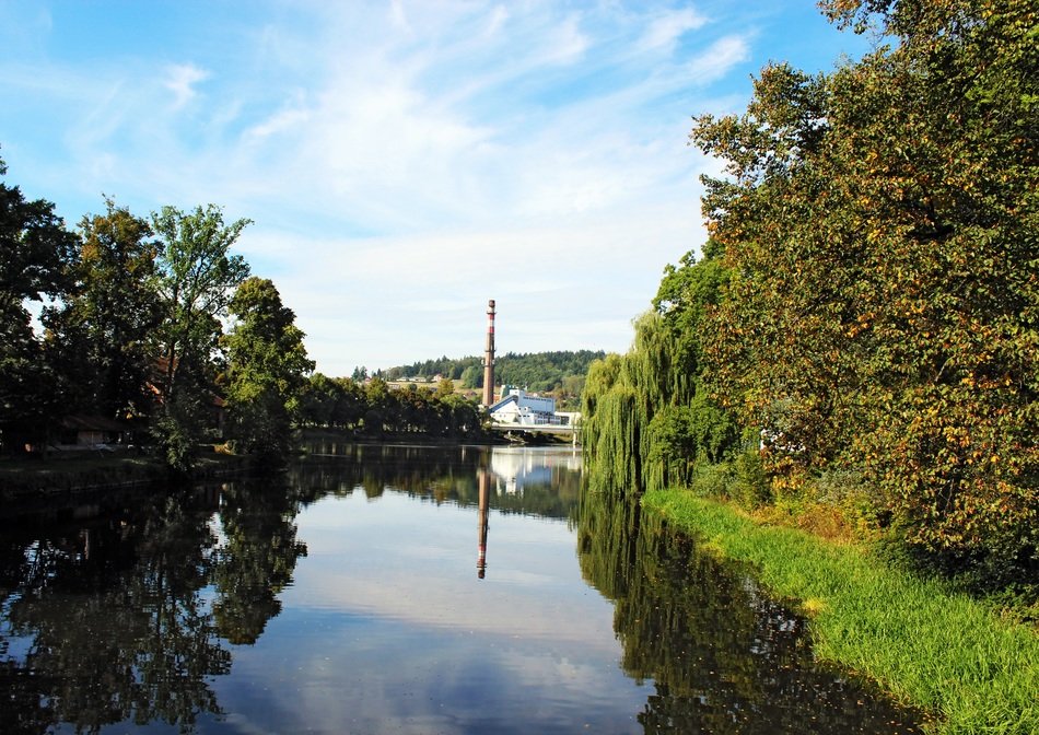 chimney river landscape