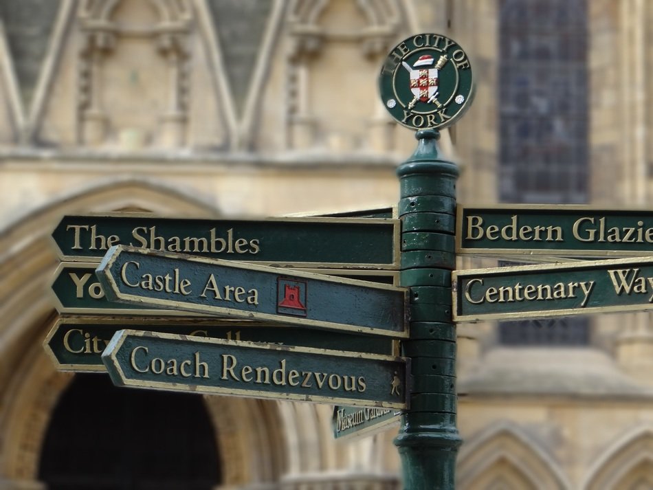 pointers to the attractions of york, England
