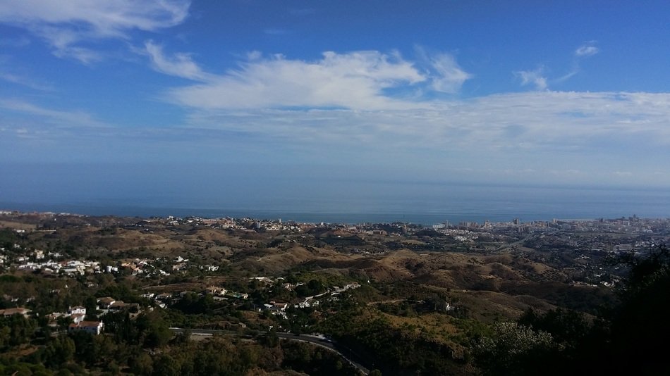 blue sky over the mediterranean city