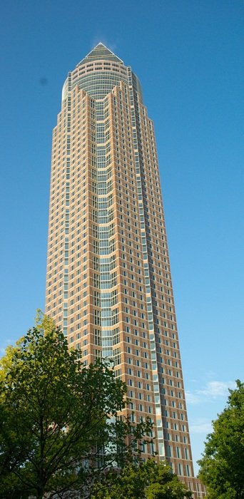 skyscraper in the center of frankfurt