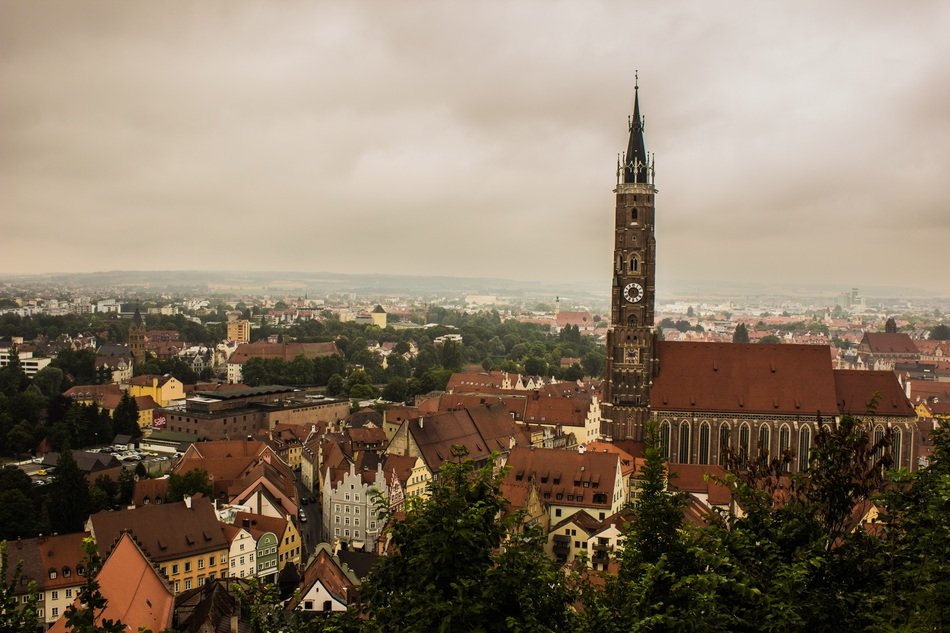 Church in old town of Landshut