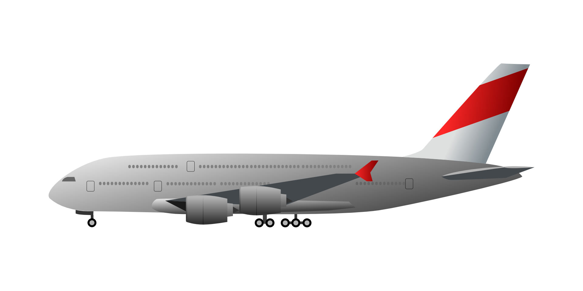 Airbus airplane vector drawing free image