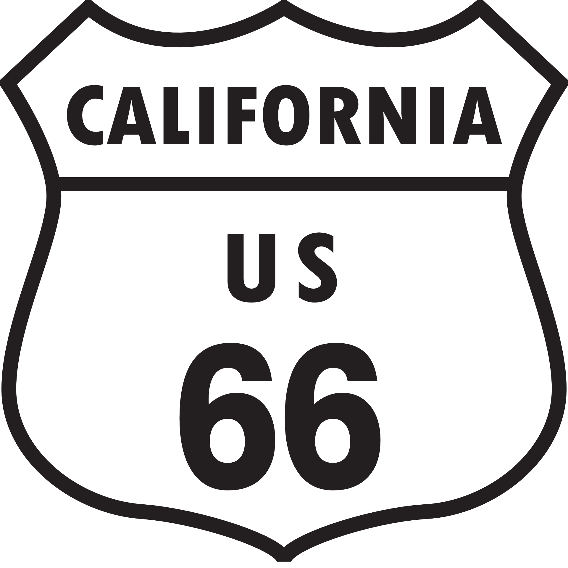 Route 66 california as a sign free image download