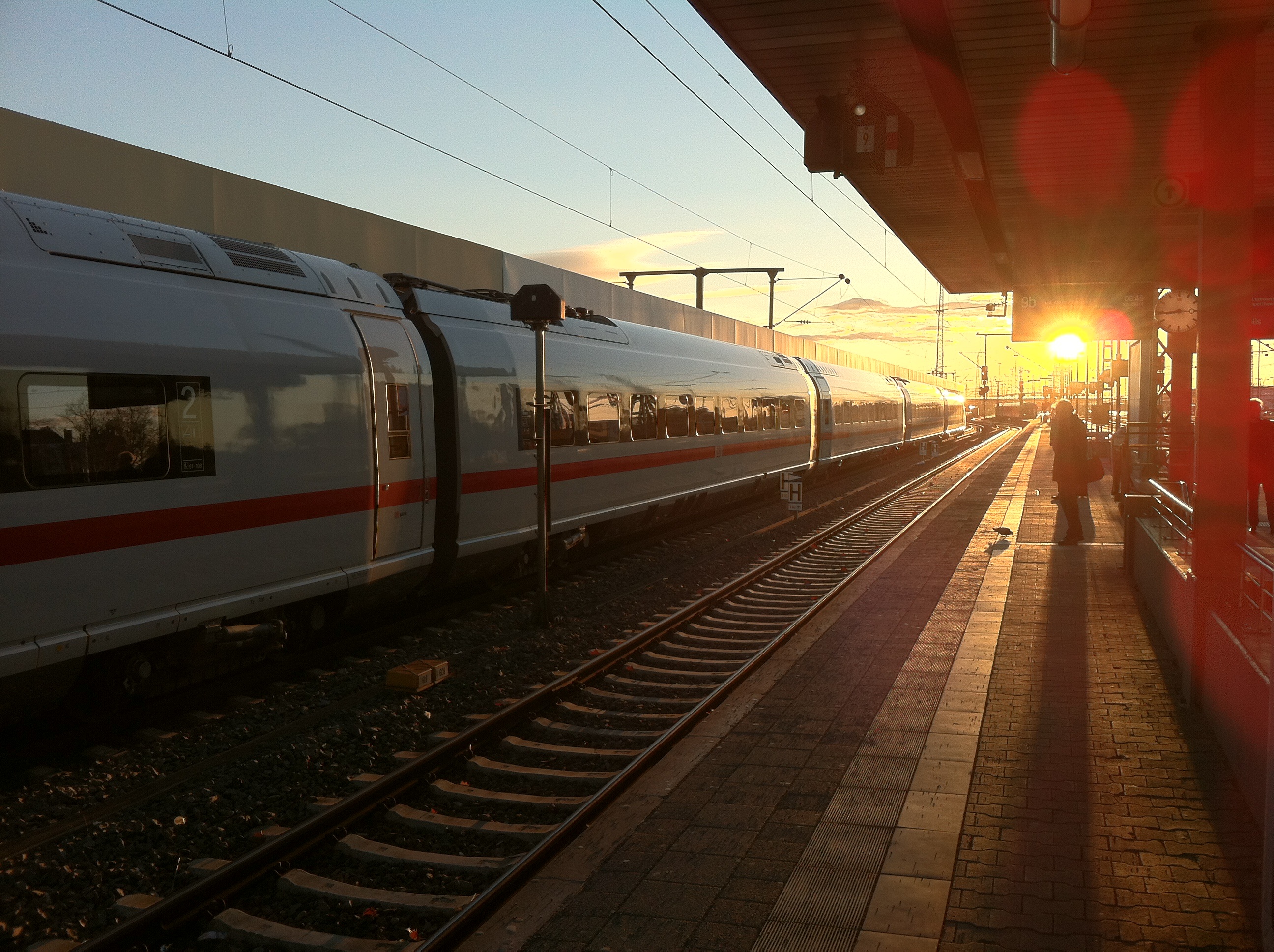 Railway station in Mannheim, Germany free image download