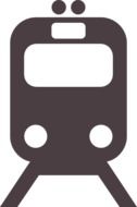 graphic image of a gray train