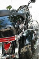 Black metallic motorcycle
