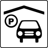 car parking sign drawing