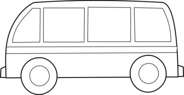 volkswagen van as a drawing