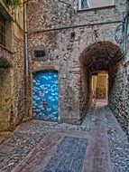 old street in Albenga, Italy