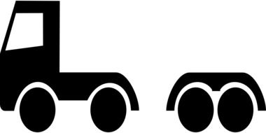 icon of truck with trailer