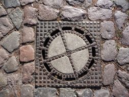 square metal sewer manhole cover