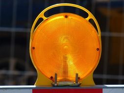 yellow warning light for a hazardous situation