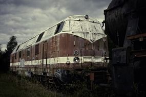 old abandoned train car