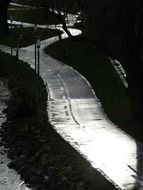 wet cycle path