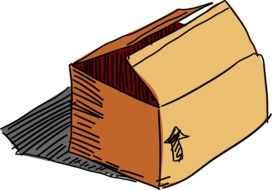 box carton as a drawing