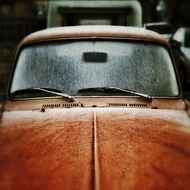 old car windshield