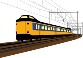 painted yellow train