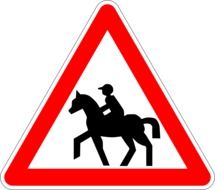 warning sign of possible riders