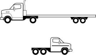 Picture of flatbed trucks