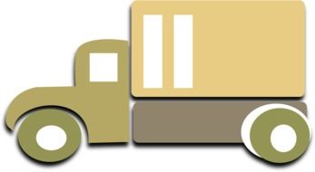 painted logistic truck as an illustration