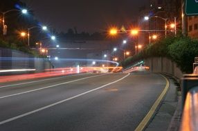 expressway in the night light