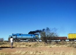 train blue locomotive