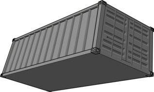 gray container on a white background