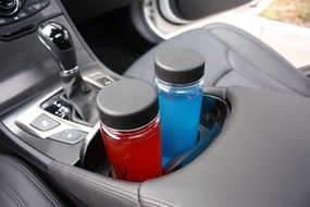 two bottles in the car holder