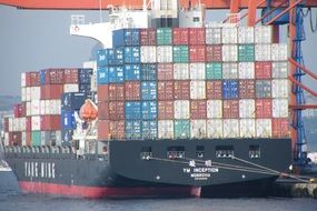 cargo ship with different containers