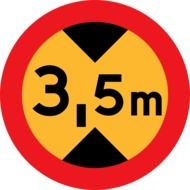 road sign maximum meters drawing
