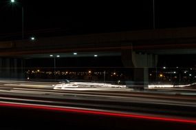 night highway lights in Mexico