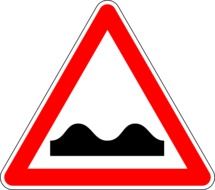 lane grooves road sign