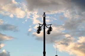 Hanging street lamps