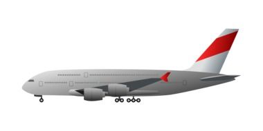 airbus airplane vector drawing