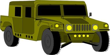 graphic image of a military green jeep