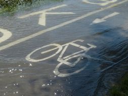 signs of the cycle path