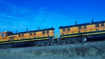 old train on the railroad tracks