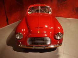 ferrari coupe, red vintage automobile