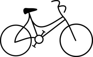 schematic image of a bicycle