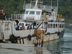 Passengers on ferry boat