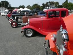 rare cars in the showroom