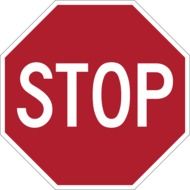red warning sign