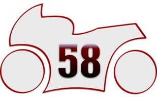 Stylized motorbike clipart