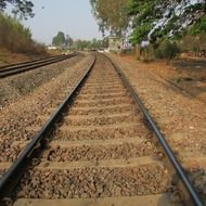 steel railway road perspective in india