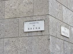 street sign in Italy