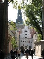 historic street in Riga, Latvia