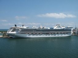 panorama of the cruise ship on the pier